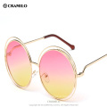 Vente chaude ronde mode cool femmes lunettes de soleil